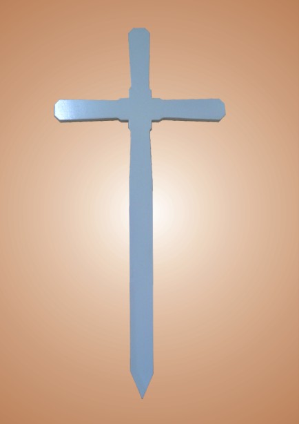 Grabkreuz aus Holz Weiss Art. 2127W